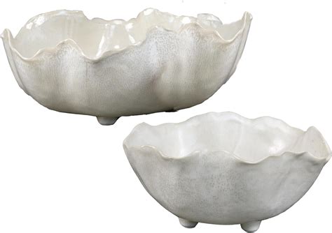 white ceramic decorative bowls.